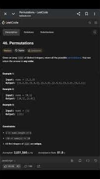 Day-46/100 Permutations | LeetCode 46 Explained | Backtracking Made Easy #dailycoding
