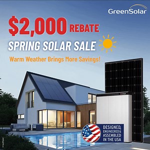 Warm weather brings even more Solar Savings! ☀️ Go Solar with us to get $2,000 cashback! You’ll also receive an extra $500 when you add a backup battery to your system. This is a limited-time offer, so don’t miss out on these exclusive solar savings! 💰 We're also offering $0 down on your system and financing as low as 0% APR (OAC). Plus, take advantage of the 26% Federal Tax Credit before it expires! ⏳ Act fast to get these unbeatable savings on your home solar energy system. Swith to solar tod