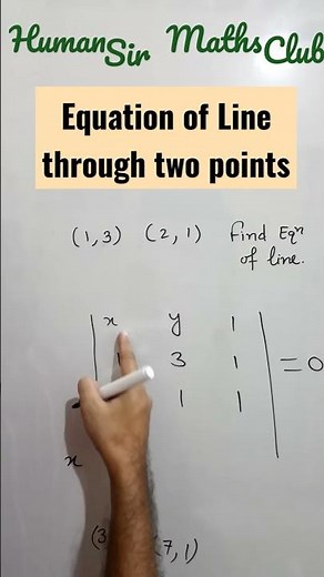 Equation of line through two points