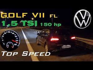 VW GOLF VII FL (2020) 1.5 TSI (150 hp) Acceleration & Top speed