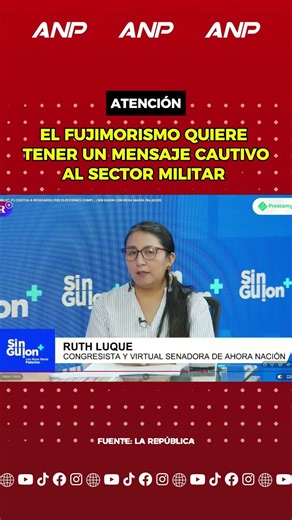 Fujimorism wants to have a captive message for the military sector.