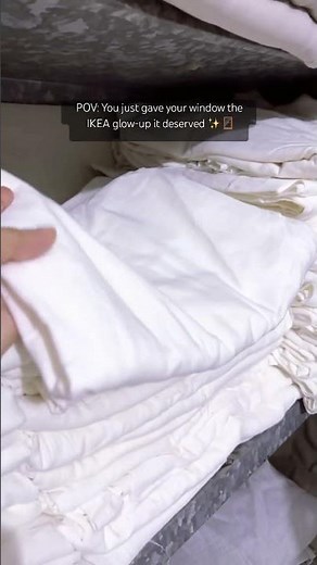 Dreamy glow-up with sheer IKEA curtains 🤍 Soft light + privacy = UK home goals ✨#youtube #shorts