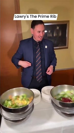 This is how they serve their salads at the iconic Lawry's The Prime Rib