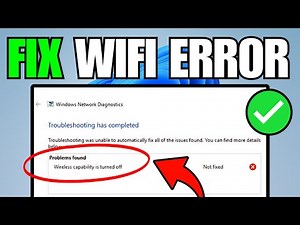 How To Fix Wireless Capability is Turned Off (Windows 11)