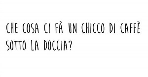Cosa fa un chicco di caffè sotto la doccia?