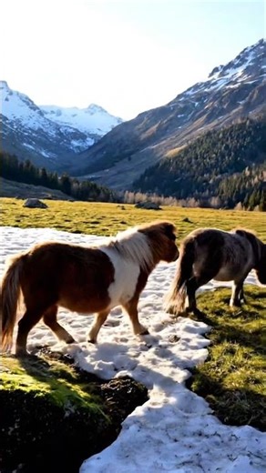 Early Spring Horses #funnyanimals