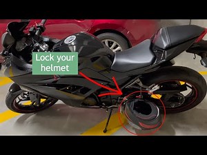 How useful is a helmet lock? Unboxing and Review - Ninja 300