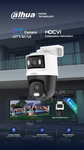 12K views · 244 reactions | Smarter vision, wider coverage. ️ The Dahua HDCVI PT Camera delivers linkage tracking, splicing modes, and easy installation - for security that moves with you. #DahuaTechnology #DahuaMENA | Dahua Technology MENA | Facebook