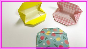 「コインケース」の折り方【簡単で可愛い】【字幕解説あり】 – おりがみの箱（origami)