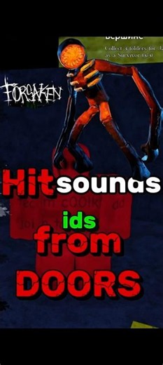 Hit sounds id from DOORS☠️|| #roblox #memes #forsaken #forsakenroblox