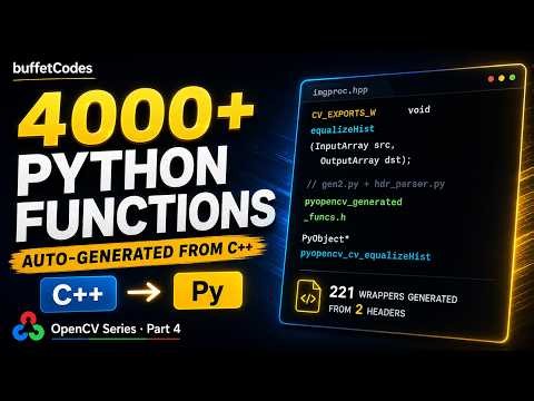 How OpenCV Exposes 4,000+ C++ Functions to Python