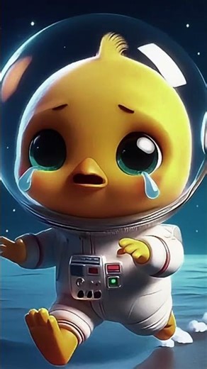 The chick met an alien on his space trip! 🚀👽