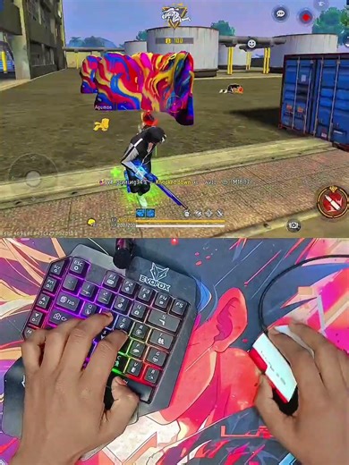 Mastering free fire: keyboard and mouse gameplay with handcam ☠️