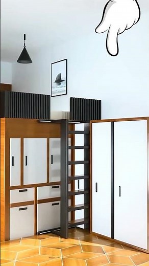 🔥 Genius Folding Attic Hidden Storage & Smart Space-Saving Ladder Ideas – TutoNest #shorts