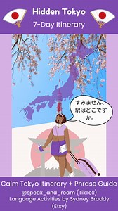 Tokyo Travel Itinerary: 7-day Calm Exploration   Japanese Phrase Guide (PDF   Audio Download) - Etsy