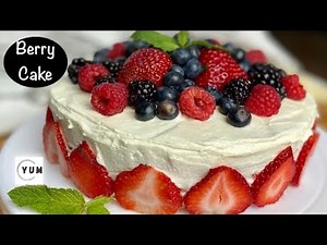 Berry Chantilly Cake Recipe From Scratch with light cream cheese frosting