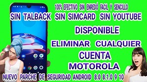 15K views · 179 reactions | Como eliminar la cuenta google moto Eliminar cualquier cuenta frp moto android 9 Quitar cuenta google moto android 9 Video tutorial completo en YouTube  https://youtu.be/9UBNjhamQQc | Androidetv | Facebook