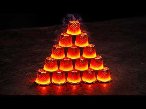 Forging a Damascus Knife from Steel Thimbles with Epoxy Inlay!