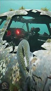pov fish exploring the icy seabed with an arctic cod