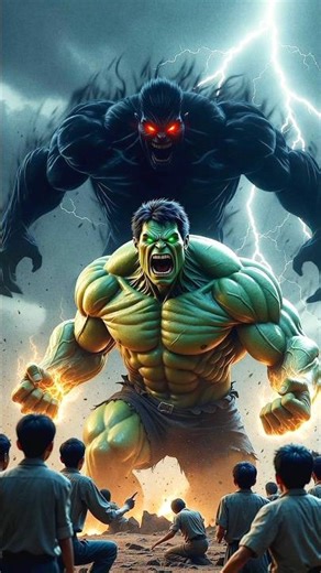 Giant Monster Attacked… Hulk Saved the Youth! 😱💚 #Shorts #viral #hulk