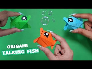 Origami Talking Fish: How To Make Paper 3D Talking Fish Tutorial