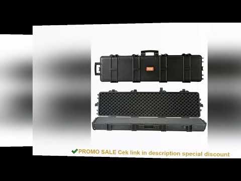 VEVOR Rifle Case, Rifle Hard Case with 3 Layers Fully-protective Foams, 50 inch lockable Hard Gun Ca