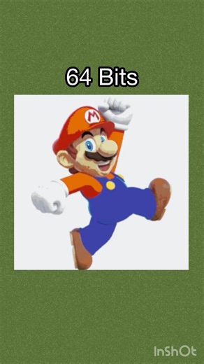 1bitのマリオ。#64bit 32bit 16bit 8bit 4bit 2bit 1bit... #minecraft #マイクラ #supermario #nintendo