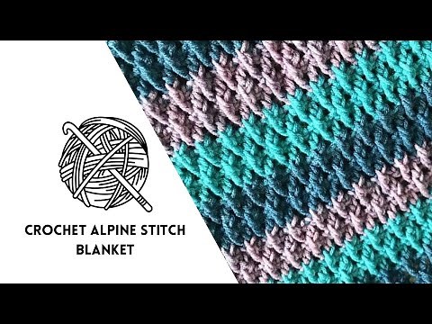 How to Crochet the Alpine Stitch Blanket tutorial - Easy Crochet Blanket Pattern