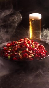 Laziji 🥵 is a famous spicy chicken dish from sichuan With so many peppers, you have to dig for the addictive bites of chicken while you drink and yap with your friends. Here’s how you can make it: - cut up some dried chilis of your choice - deseed them by shaking them in a colander - soak them in some hard liquor to bring out fragrance - velvet your chicken with soy, dark soy, sugar, msg, shaoxing cooking wine, sugar, and a bit of cornstarch, white pepper - deep fry or stir fry your chicken and