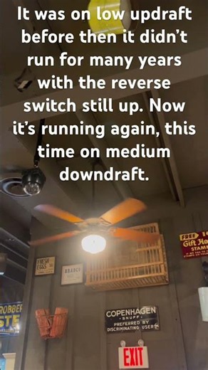 52” Craftmade CXL ceiling fan running on medium downdraft