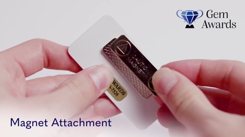 Custom Name Tags - Full Color Logo Name Tags - Scratch Resistant Metal Front & Hard Plastic Back (2 x 3 Inch, Gold)