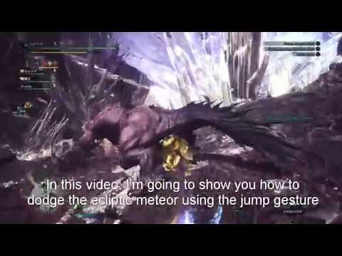 Monster Hunter: World | Avoiding behemoth's ecliptic meteor with “jump” gesture (tutorial)