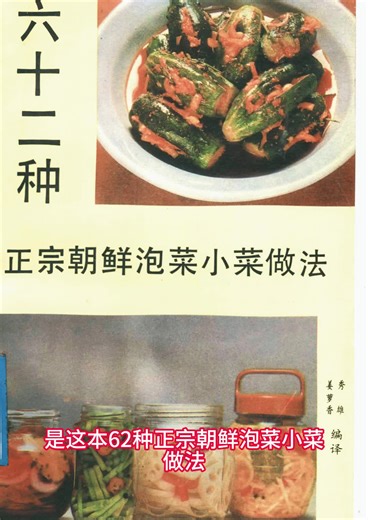 六十二种正宗朝鲜泡菜小菜做法