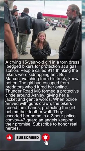 47 BIKERS RESCUE TRAFFICKED TEENAGE GIRL