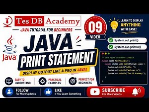 Java 09 - Java print statement