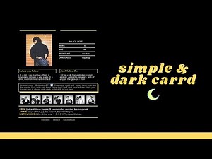 dark & simple; carrd tutorial