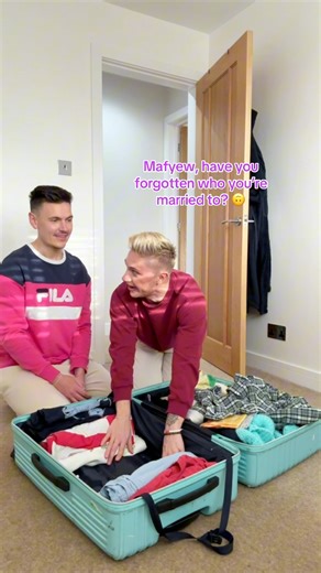 Packing our suitcase and leaving my husband no room 😂 #prank #funnyvideo #comedy #couple | Matthew and Ryan