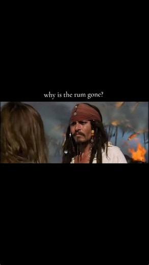 Why is the Rum Gone? 😂 #piratesofthecaribbean #johnnydepp #jacksparrow #movie