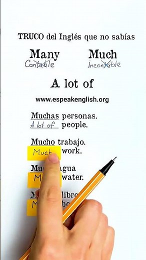 El TRUCO para NO confundir MANY y MUCH nunca más 🤯 INGLÉS FÁCIL 🇺🇸 #shorts