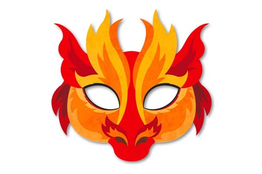 Dragon Mask Printable Templates - Free Paper Dragon Masks