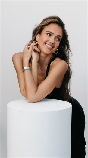 Movado on Instagram: "“It’s inspired by Movado’s actual square watches from 1917. It’s gorgeous, and has this beautiful muted stainless steel vibe with the rose gold details.” - Jessica Alba #MovadoIcons"