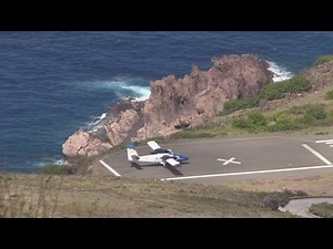 Amazing Take off on world's shortest commercial runway, Saba Airport.
