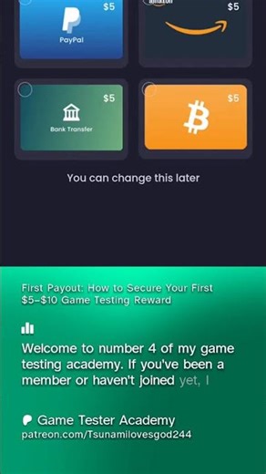 👉 First Payout: How to Secure Your First $5–$10 Game Testing Reward #progressplay #playertesting