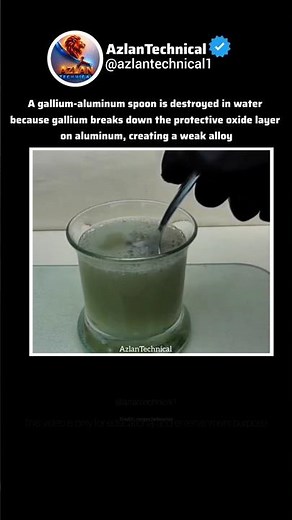 The Science Behind Gallium Destroying Aluminum in Water #science #demonstration #chemistry #facts