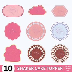 Shaker Cake Topper SVG Bundle 10 Shapes Included Birthday Cake Topper SVG Bundle SVG for Cricut Svg Bundle Dxf Png Layered Birthday Svg - Etsy Australia