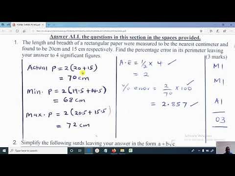 Error and Approximation Form 3 #KCSE