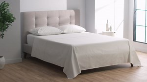 Lacoste 100% Cotton Percale 3-Piece Sheet Set – Cool, Crisp, Matte, and Durable, Oeko-Tex Certified – Solid, White, Twin