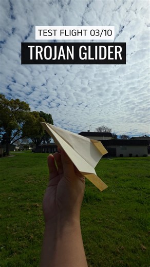 New #paperairplane Test Flight - Ver. 3 | Trojan Glider