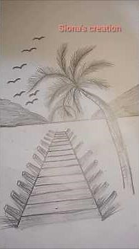 easy sunset drawing/pencil sketch for beginner #sunset #sunset drawing