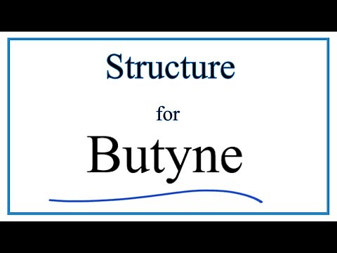 Structural Formula for Butyne, HC2CH2CH3 or C4H6.